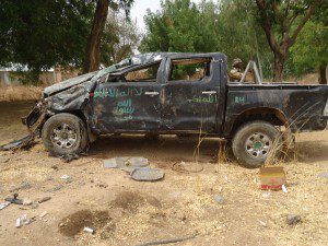 A pick up truck belonging to Boko Haram