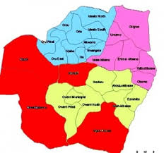 Map of south east Nigeria